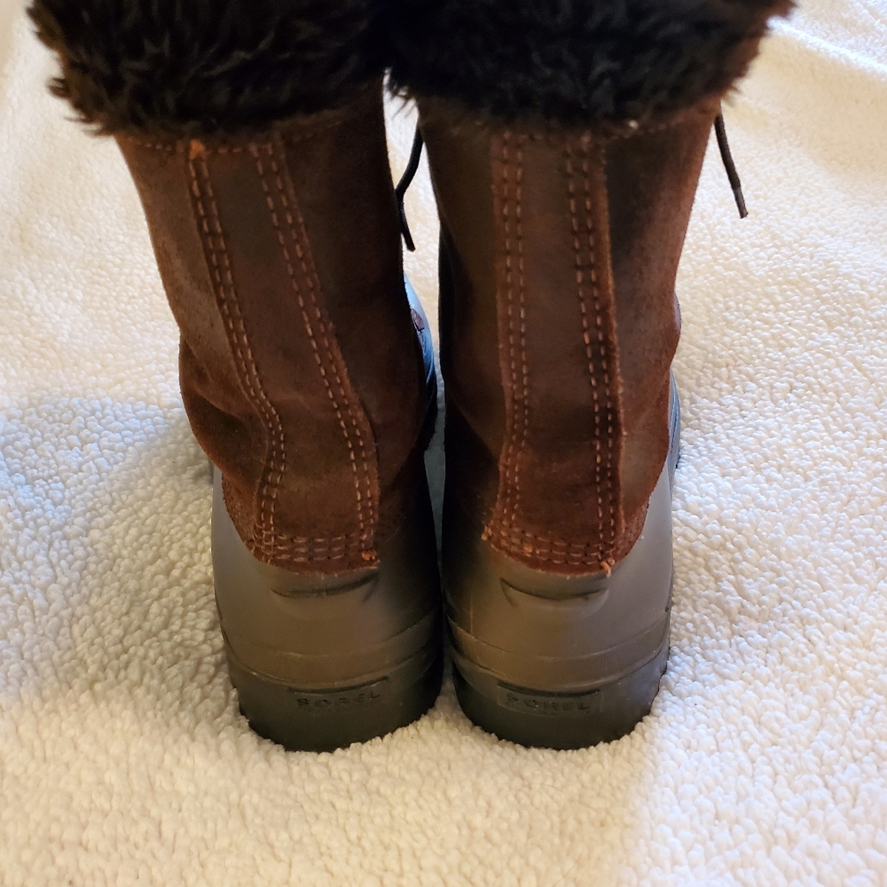 SOREL Men's Caribou Waterproof Winter Boots size 13. Dark brown. - Picture 3 of 8